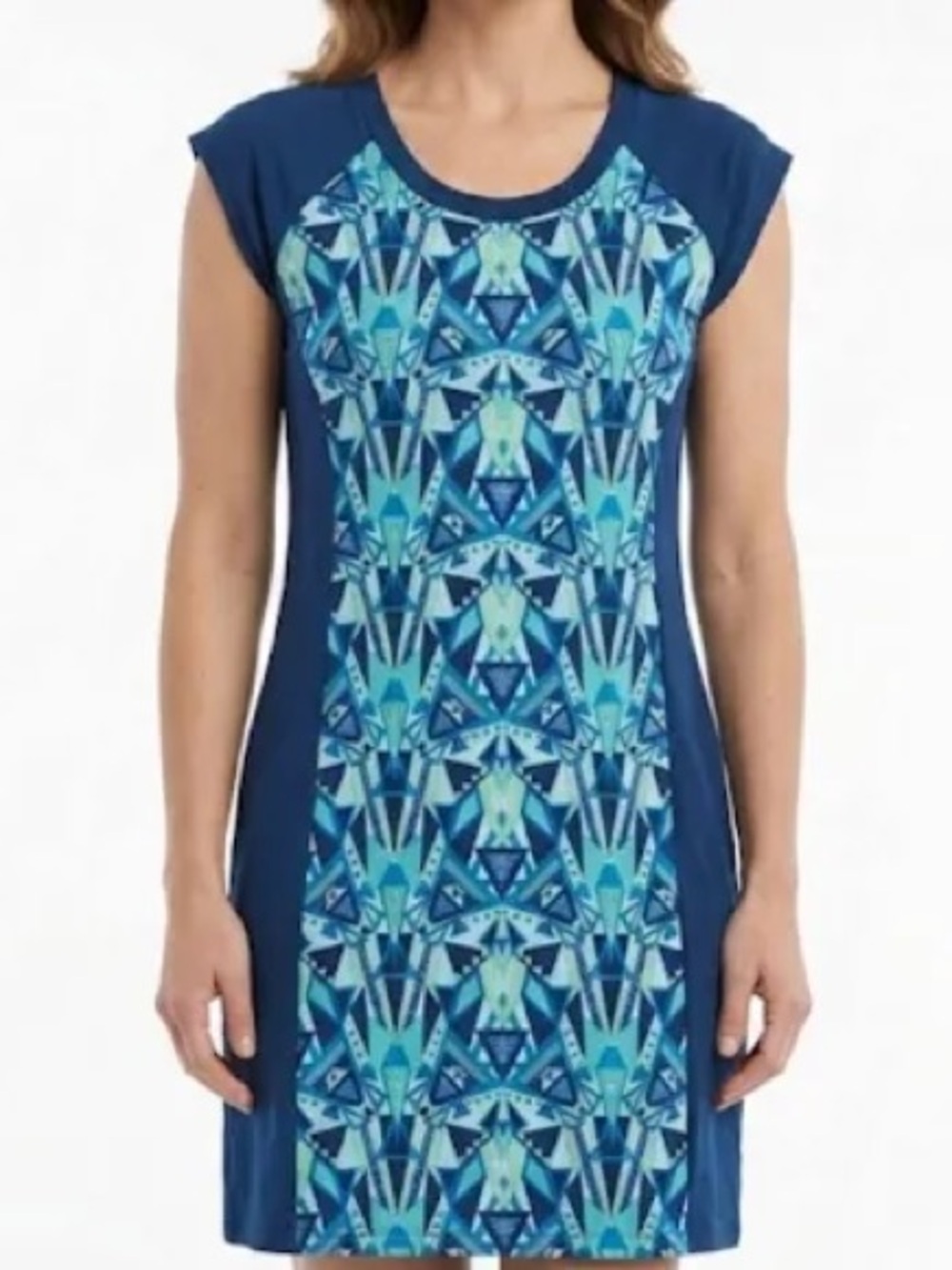 Title Nine Women's Gidget 2.0 Activewear Short Sleeve Dress Venetian Blue XS